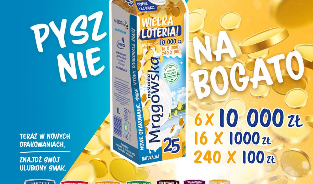 „Pysznie i na Bogato” startuje Wielka loteria Maślanki Mrągowskiej